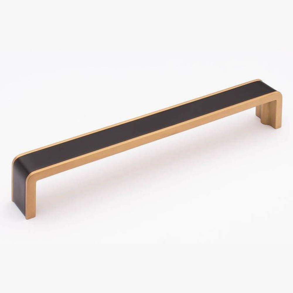 Sietto P-2000-8-MB-SB matte black/satin brass cabinet pull