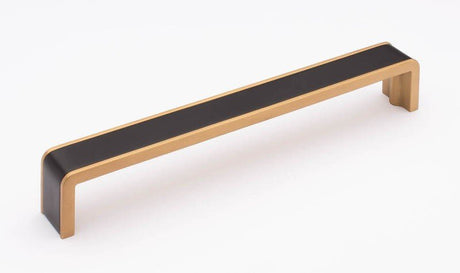 Sietto P-2000-8-MB-SB matte black/satin brass cabinet pull