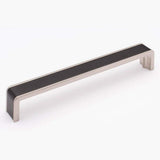 Sietto P-2000-8-MB-SN matte black/satin nickel cabinet pull
