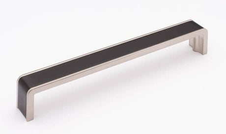 Sietto P-2000-8-MB-SN matte black/satin nickel cabinet pull