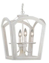 Vaxcel P0033 P0032 Canterbury Wood 4L Pendant Antique White