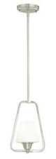 Vaxcel P0092 8" Calais Steel Mini Pendant Satin Nickel