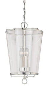 Vaxcel P0115 P0116 13-1/2" 630 Series Steel W/Clear Glass Pendant Polished Nickel