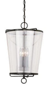 Vaxcel P0116 13-1/2" 630 Series Steel W/Clear Glass Pendant Noble Bronze