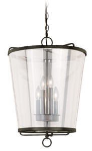 Vaxcel P0118 P0117 16-1/2" 630 Series Steel W/Clear Glass Pendant New Bronze