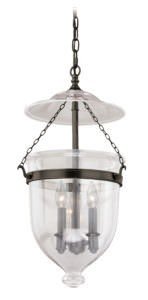 Vaxcel P0120 P0119 12-3/4" 630 Series Steel W/Clear Glass Pendant New Bronze