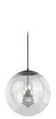 Vaxcel P0126 P0124 15-3/4" 630 Series Steel W/Clear Glass Pendant Black Iron