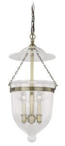 Vaxcel P0131 P0119 12-3/4" 630 Series Steel W/Clear Glass Pendant Antique Brass