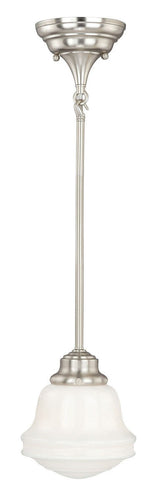 Vaxcel P0154 P0153 6" Huntley Steel Mini Pendant Satin Nickel