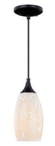 Vaxcel P0169 Milano Glass Natural Shells with Mini Pendant Oil Rubbed Bronze