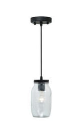 Vaxcel P0188 Jar Steel 1L Mini Pendant Oil Rubbed Bronze