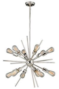 Vaxcel P0196 Estelle Steel 12L Pendant Polished Nickel