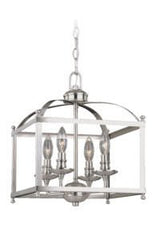 Vaxcel P0207 Juliet Steel Semi-Flush Mount/4L Dual Mount Pendant Satin Nickel
