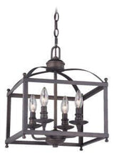 Vaxcel P0208 P0207 Juliet Steel Semi-Flush Mount/4L Dual Mount Pendant Architectural Bronze