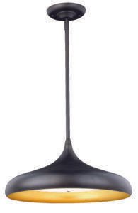 Vaxcel P0216 P0214 16" Bacio Steel Instalux LED Pendant Oil Rubbed Bronze
