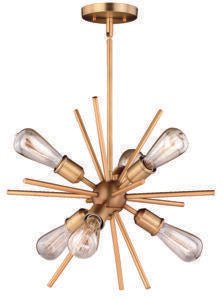 Vaxcel P0238 P0237 Estelle Steel 6L Pendant Natural Brass