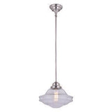 Vaxcel P0268 P0243 12" Huntley Steel Pendant Satin Nickel