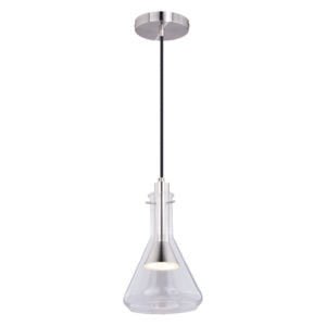Vaxcel P0285 6-1/2" Bunsen Steel LED Mini Pendant Satin Nickel