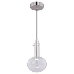 Vaxcel P0287 6-1/2" Bunsen Steel LED Mini Pendant Satin Nickel