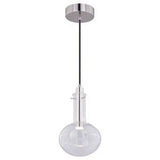 Vaxcel P0287 6-1/2" Bunsen Steel LED Mini Pendant Satin Nickel