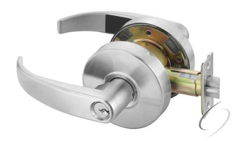 Yale PB4608LN626SCHC 4600LN Series classroom keyed classroom keyed door lever in polished brass, additional view