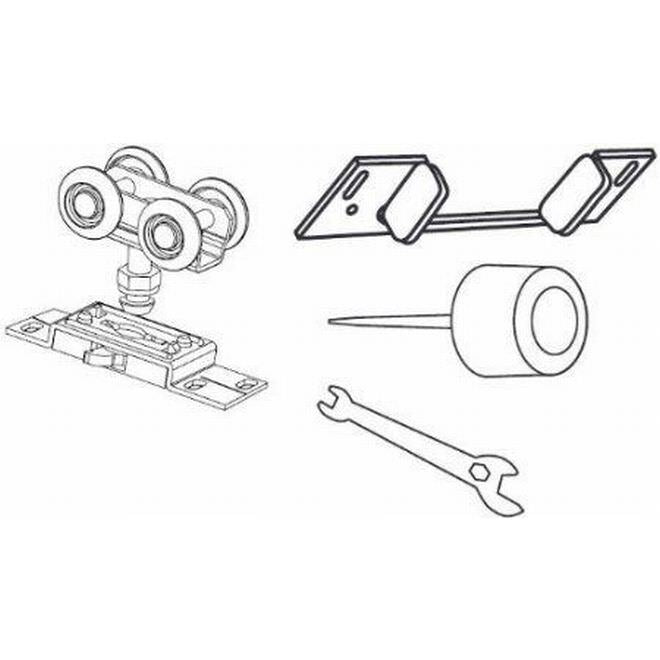 Stanley PD150NHDW satin brass tone pocket door track