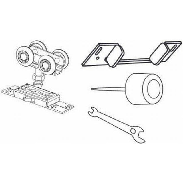 Stanley PD150NHDW satin brass tone pocket door track