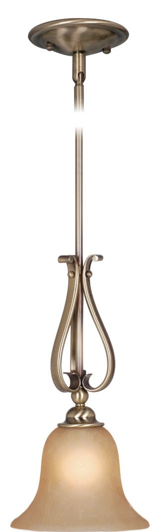 Vaxcel PD35491A/C PD35491 9" Monrovia Steel Mini Pendant Antique Brass