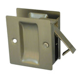 Don-Jo PDL100619 clear satin nickel passage pocket door lock
