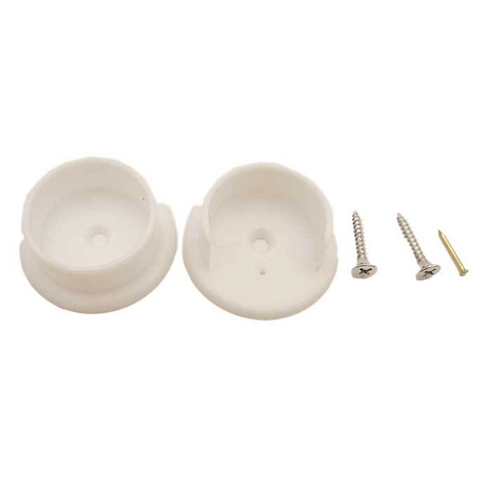 Orca Hardware PSPW-WHT white closet pole socket