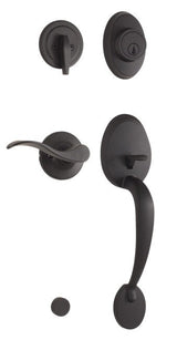 Weslock R2810-2X2FR2D matte black single cylinder handleset