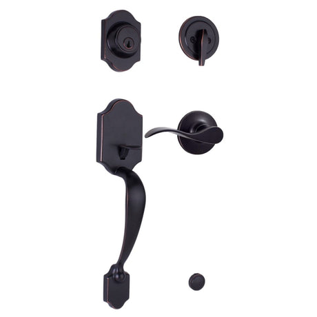 Weslock R2820-1X1FR2D oil rubbed bronze single cylinder handleset