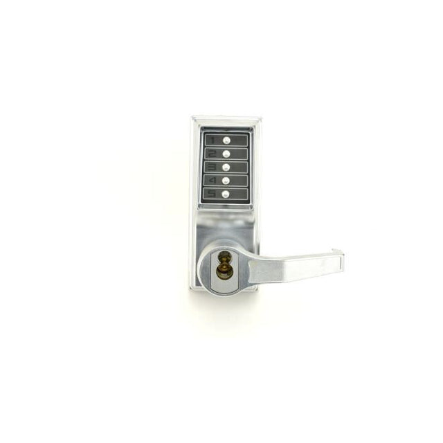 Kaba Simplex R8146S26D satin chrome combination entry with key override