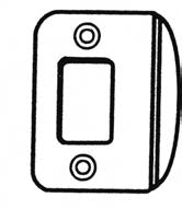 Better Home Products RCENSTCH RCENST 1-3/4" x 2-1/4" Round Corner Full Lip Strike Plate Chrome