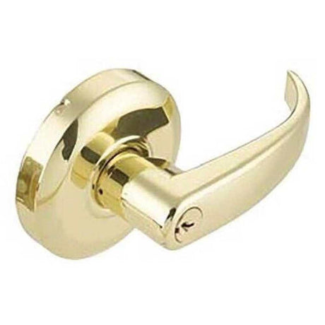 Cal-Royal RL00-4 satin brass keyed entry door lever