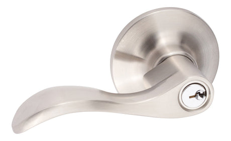 Sure-Loc Hardware SB107 15 Snowbird keyed entry lever in satin nickel, additional view