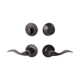 Sure-Loc SB107/DB201 11P vintage bronze keyed entry lever and deadbolt