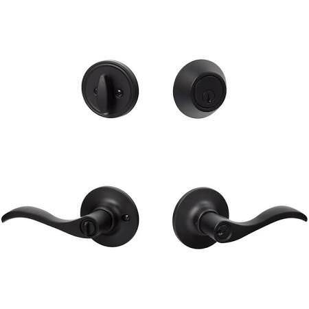 Sure-Loc Hardware SB107/DB201 FBL Snowbird keyed entry lever and deadbolt, additional view