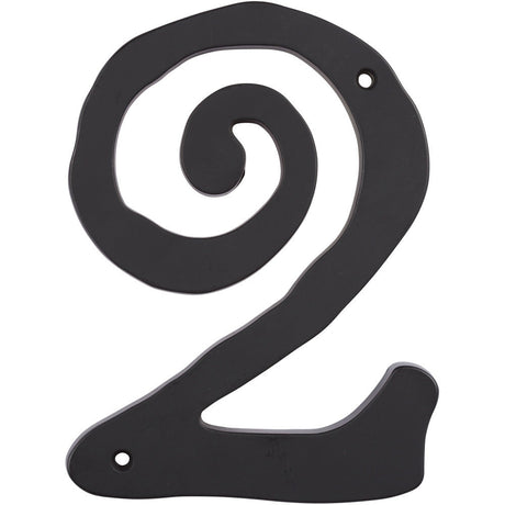 Atlas Homewares SCN2L-BL matte black house number