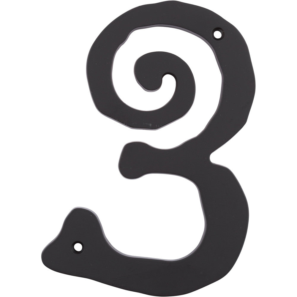 Atlas Homewares SCN3L-BL matte black house number