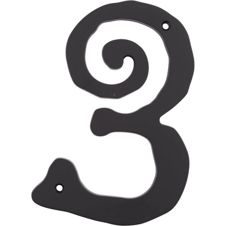 Atlas Homewares SCN3L-BL matte black house number