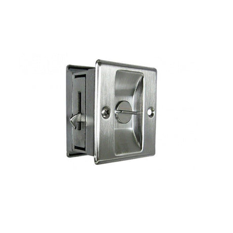 Cal-Royal SDL16-26D privacy pocket door lock in satin chrome, additional view