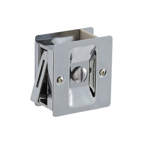 GEO GBH-SDPR 1-3/4" x 2-1/4" Privacy Sliding Door Lock - Polished Chrome