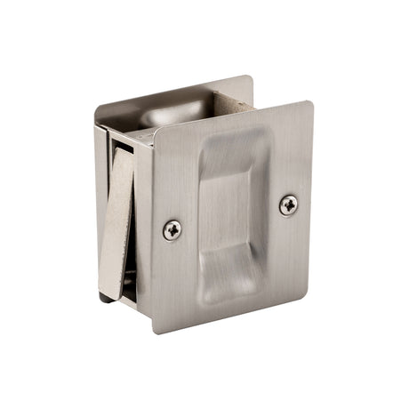 GEO GBH-SDPS 1-3/4" x 2-1/4" Passage Sliding Door Lock - Satin Nickel