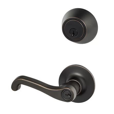 Sure-Loc Hardware Sage entry and deadbolt combo in polished brass, additional view