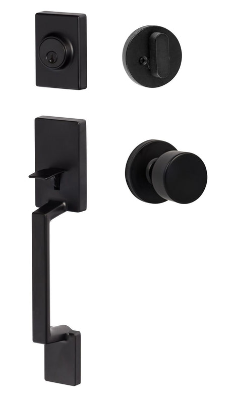 Sure-Loc SH507-R-BG-RD FBL flat black single cylinder handleset