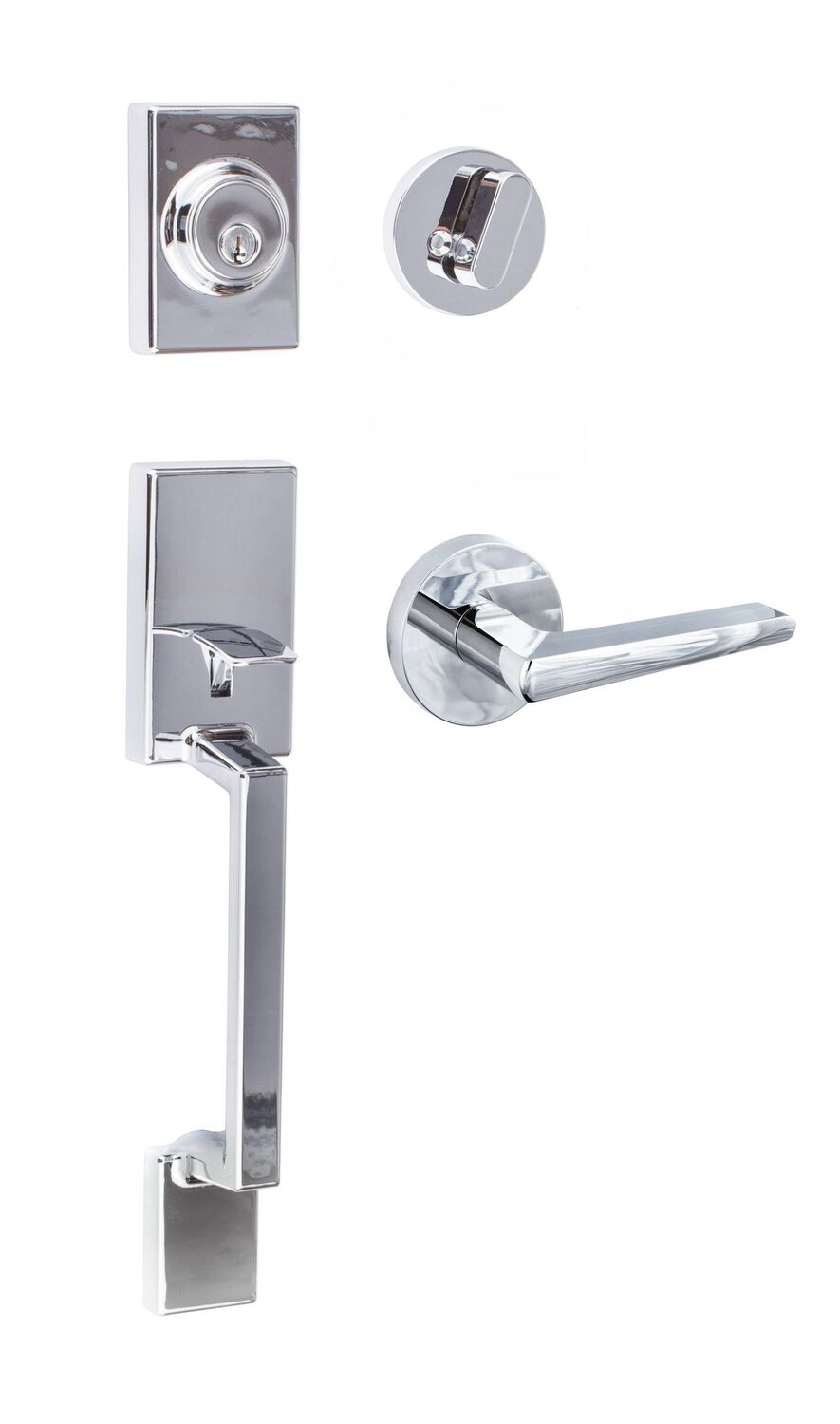 Sure-Loc SH507-R-BS-RD 26 polished chrome single cylinder handleset