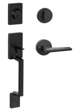 Sure-Loc SH507-R-BS-RD FBL flat black single cylinder handleset