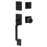 Sure-Loc SH507-S-BG-SQ FBL flat black single cylinder handleset
