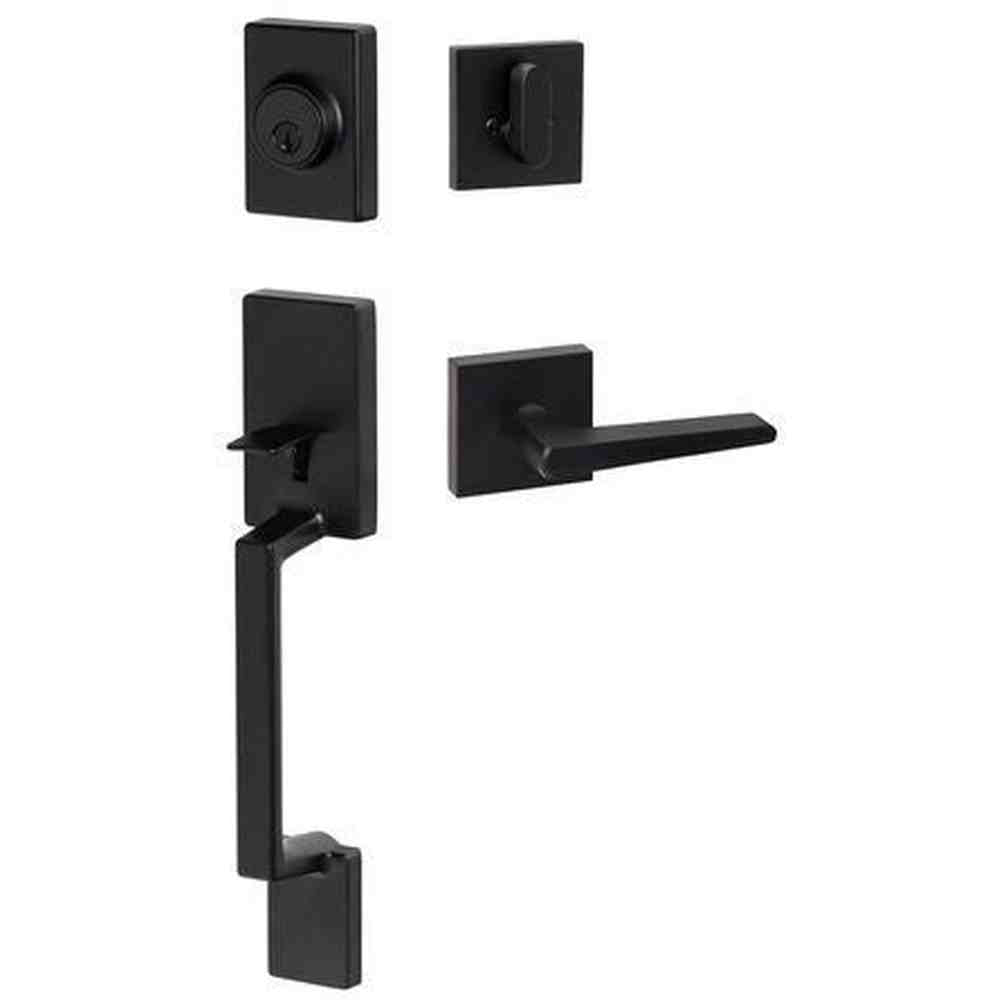 Sure-Loc SH507-S-BS-SQ FBL flat black single cylinder handleset
